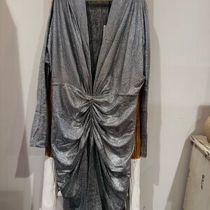 IRO Shimmering Silver Dress